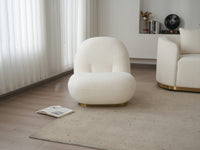 Modern Armless Single Sofa Round Seat