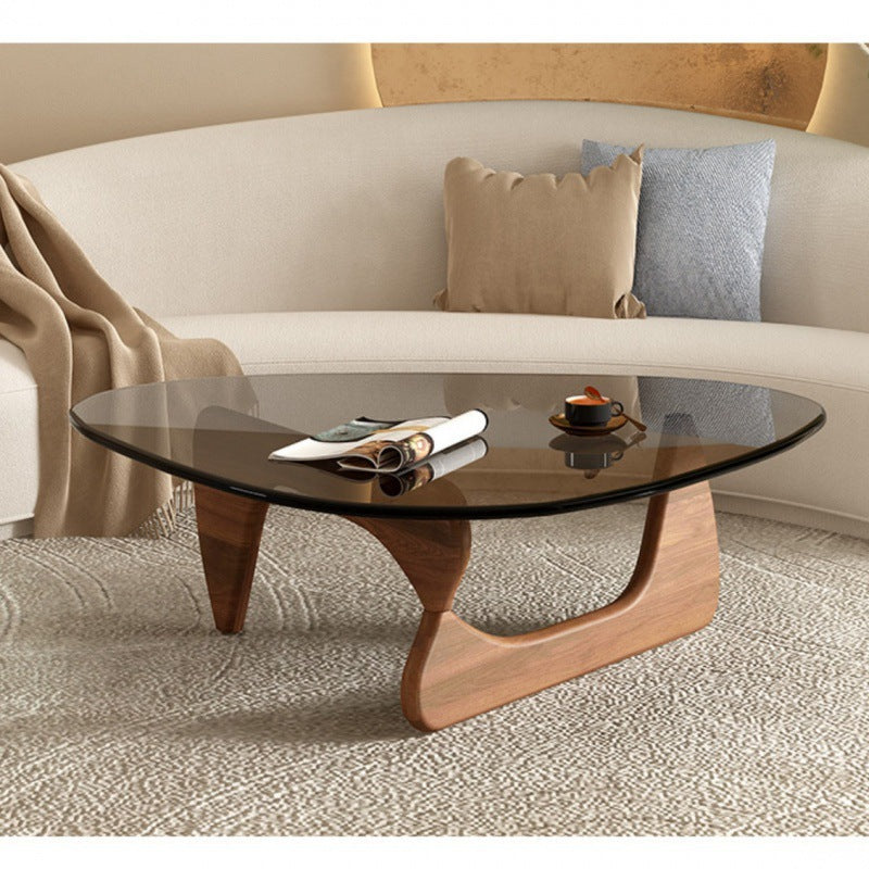Modern Oak & Glass Coffee Table