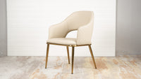 Modern Italian Style PU Leather Dining Chair Set of 2