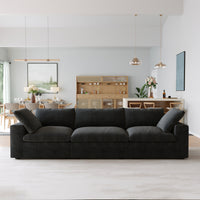Sky Cloud Sectional Sofa | Pet-Friendly Cover 120-Inch Linen Sleepers 3-Seaters