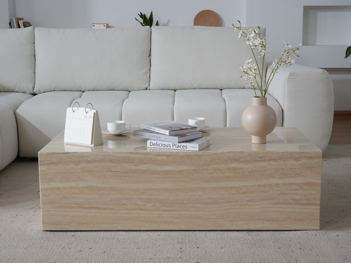 Modern Rectangular Sintered Stone Coffee Table