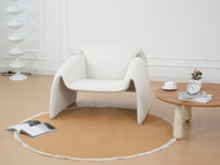 Artistic Sherpa Fabric Single Chair