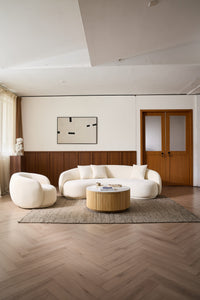 Modern Cashew-Shaped Sofa – Artistic Shape for Living Room & Leisure Area