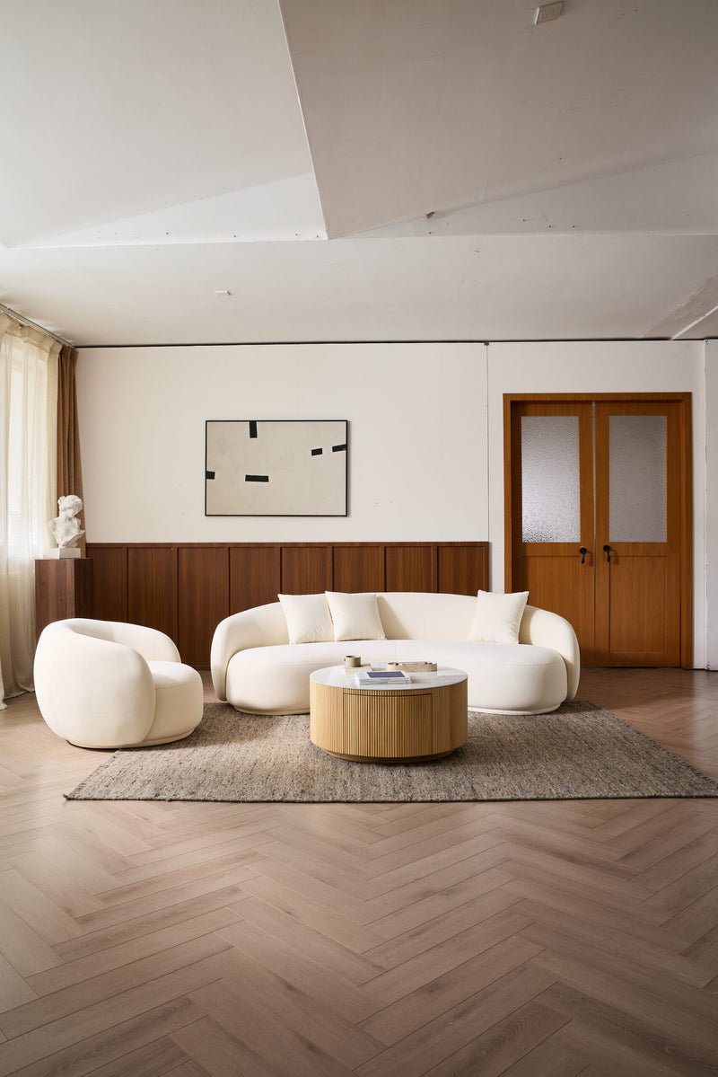 Modern Cashew-Shaped Sofa – Artistic Shape for Living Room & Leisure Area