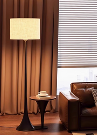 2-in-1 Floor Lamp with Tray Table – Modern Standing Lamp with Side Table for Living Room & Bedroom