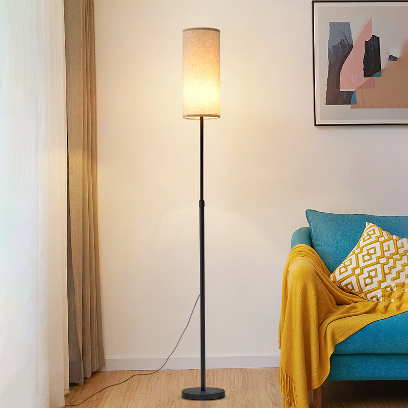 Minimalist Cylinder Shade Floor Lamp – Tall Standing Lamp for Bedroom & Living Room