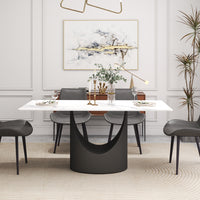Modern Marble-Patterned Dining Table