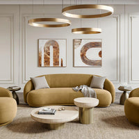 Modern Cashew-Shaped Sofa – Artistic Shape for Living Room & Leisure Area