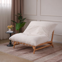 Leisure Lounge Chair – Corduroy Fabric, Solid Wood Frame for Living Room Corner/Bedroom Rest Area