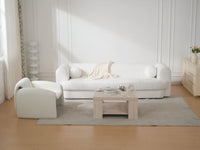 Modern Sherpa Wide Seat Sofa
