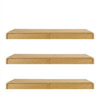 【LAS VEGAS MARKET EXHIBIT】Solid Oak 6-Drawer Wide Dresser, Full Rounded Edge Minimalist Wood Chest of Drawers for Bedroom Storage