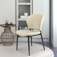 Vegan Leather Modern Dining Chairs Set of 2