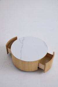 Scandi Round Sintered Stone Coffee Table