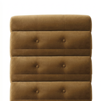 【LAS VEGAS MARKET EXHIBIT】Frosted Velvet Modular Armless Chaise Lounge Sofa, Single Block Accent Sleeper Sofa for Living Room