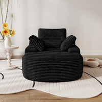Double Armrest Chaise Lounge Lazy Sofa, Compressed Full Sponge Single Couch, 4 Color Options Corduroy Accent Chair
