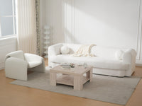 Artistic Sherpa Fabric Single Chair
