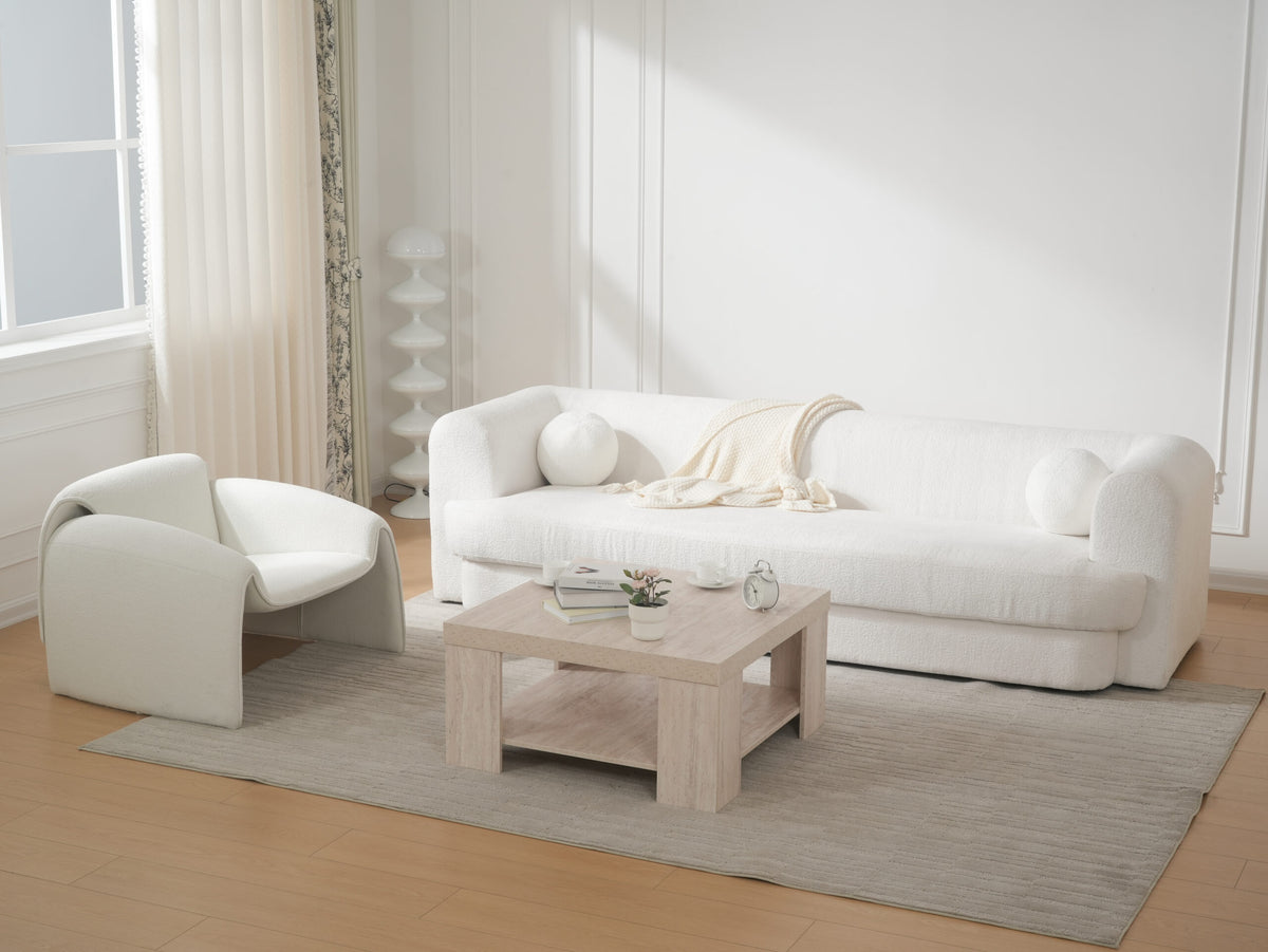 Artistic Sherpa Fabric Single Chair