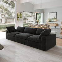 Sky Cloud Sectional Sofa | Pet-Friendly Cover 120-Inch Linen Sleepers 3-Seaters