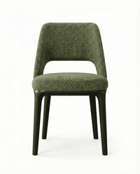 【LAS VEGAS MARKET EXHIBIT】Curved Back Dining Chair – Dark Wood Frame Armless Side Chair