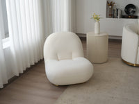 Modern Armless Single Sofa Round Seat
