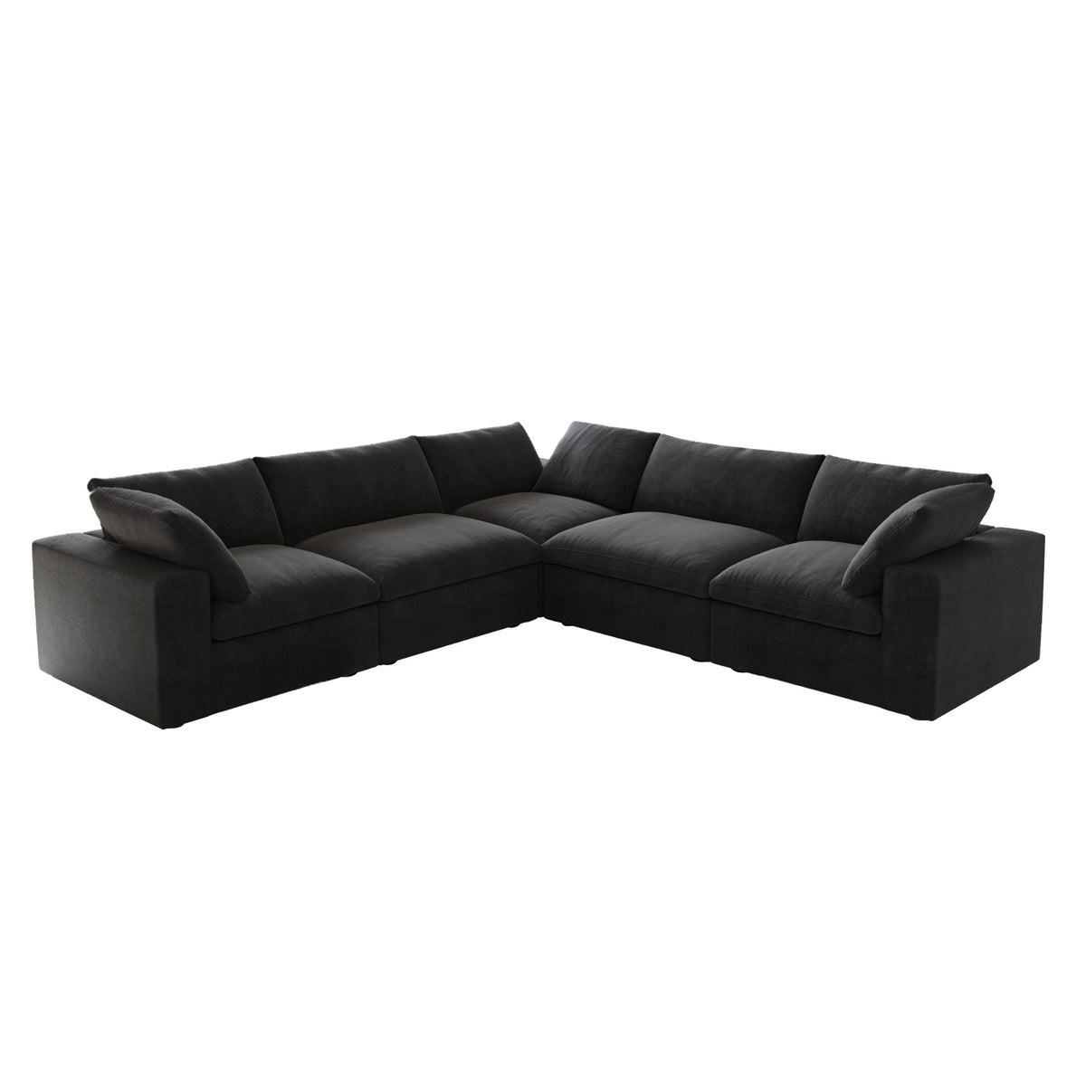 Sky Cloud Sectional Sofa | Washable Cover 120-Inch Linen Corner Sectionals 5-Seaters