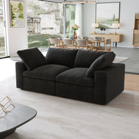 Sky Cloud Sectional Sofa | Modular Washable 80-Inch Linen Loveseats 2-Seaters