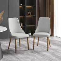 Light Luxury Leather Dining Chair Set of 2