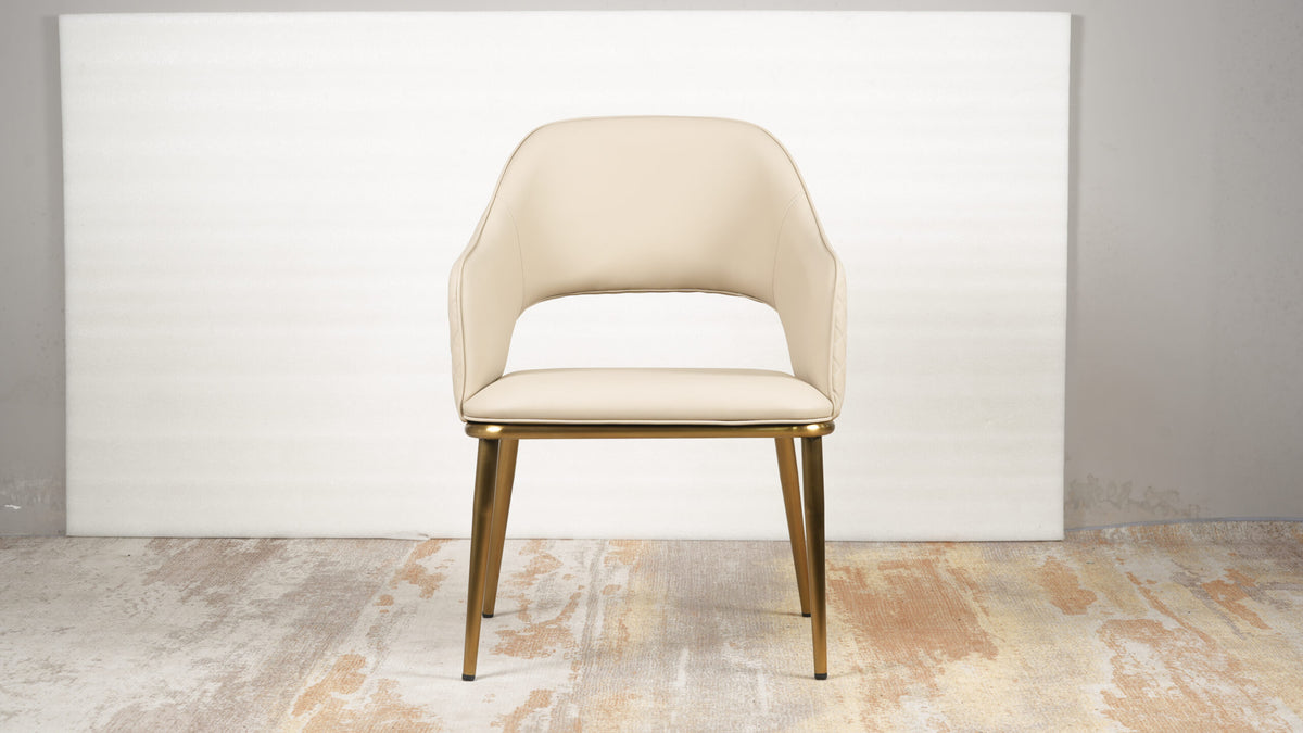 Modern Italian Style PU Leather Dining Chair Set of 2