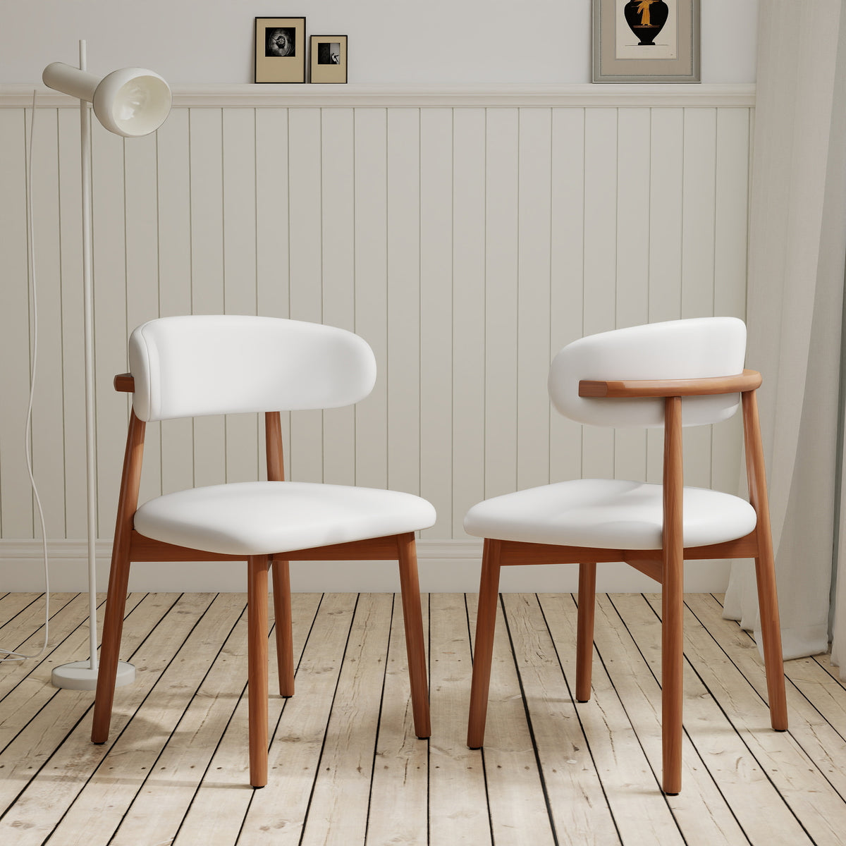 Modern Upholstered Dining Chair Set – 2 Fabric Options, 2 Colors, 2-Pack / 4-Pack Available