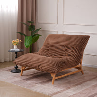 Leisure Lounge Chair – Corduroy Fabric, Solid Wood Frame for Living Room Corner/Bedroom Rest Area