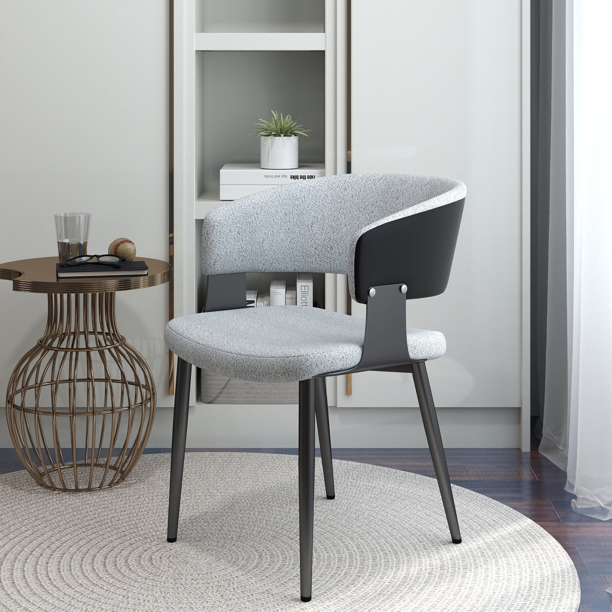 Modern Ergonomic Dining Chair Set of 2