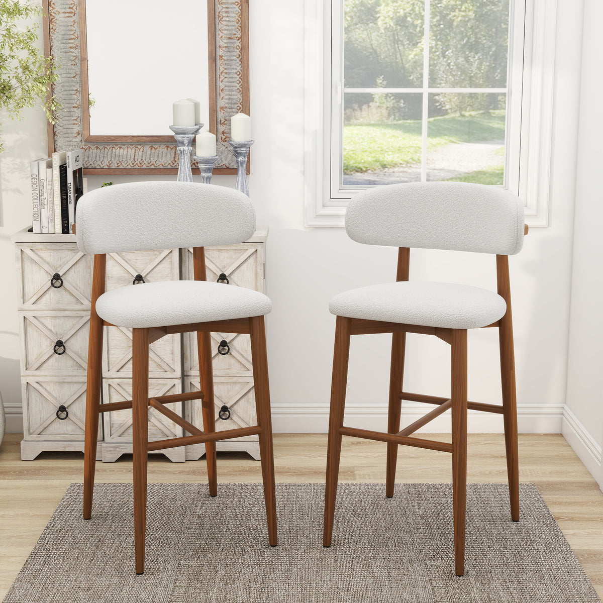 Modern Luxury Solid Wood Bar Stool