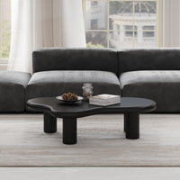 Abstract Swirl Coffee Table – 3 Color Options: Multicolor Swirl, Matte Black, Matte White