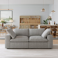Sky Cloud Sectional Sofa | Modular Washable 80-Inch Linen Loveseats 2-Seaters