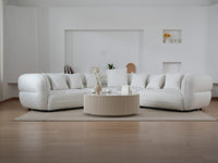 Spacious Sherpa Curved Couch
