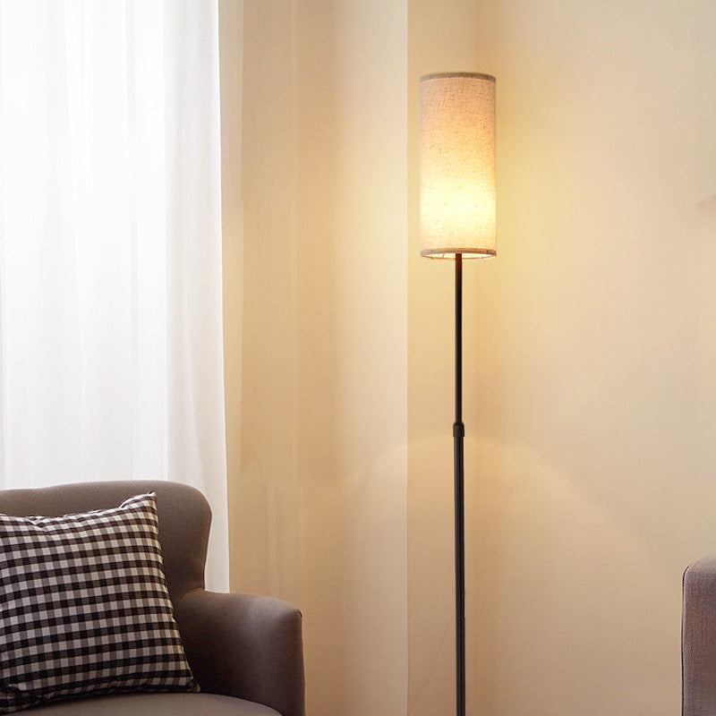 Minimalist Cylinder Shade Floor Lamp – Tall Standing Lamp for Bedroom & Living Room