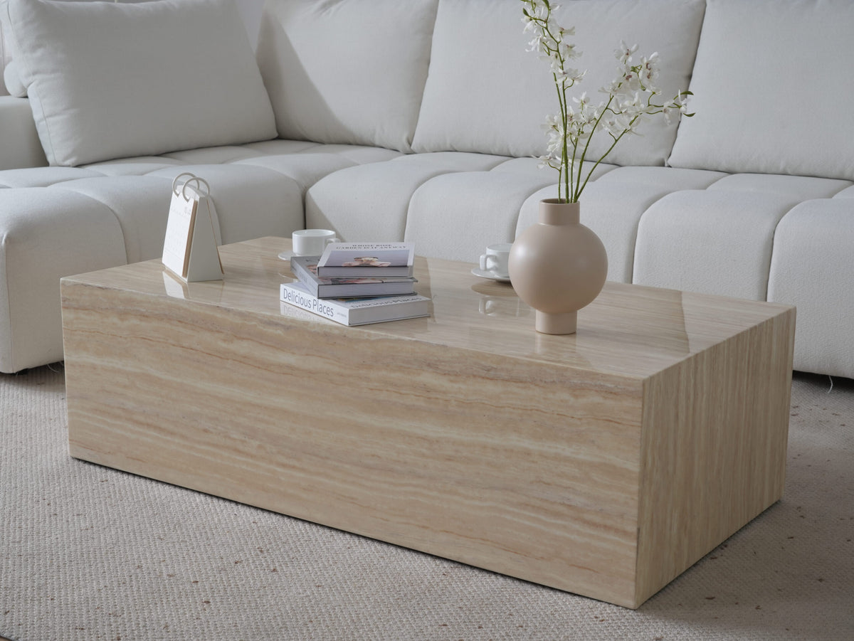 Modern Rectangular Sintered Stone Coffee Table