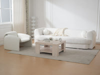 Modern Sherpa Wide Seat Sofa