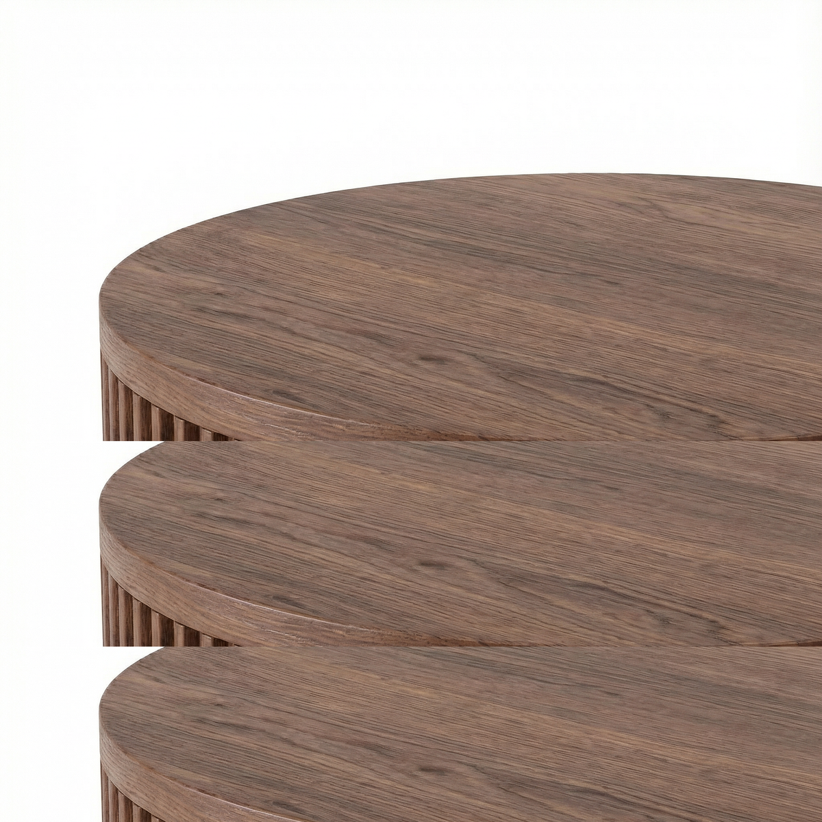 【LAS VEGAS MARKET EXHIBIT】Fluted Round Walnut Side Table