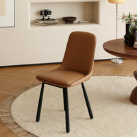 Modern Curved PU Leather Upholstered Dining Chair Set – 2 Color Options, 2-Pack Per Box