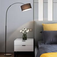 Modern Arc Floor Lamp with Drum Shade – Adjustable Standing Lamp for Living Room & Reading Nook