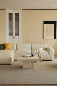 Square Travertine-Top Coffee Table