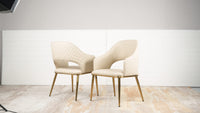 Modern Italian Style PU Leather Dining Chair Set of 2