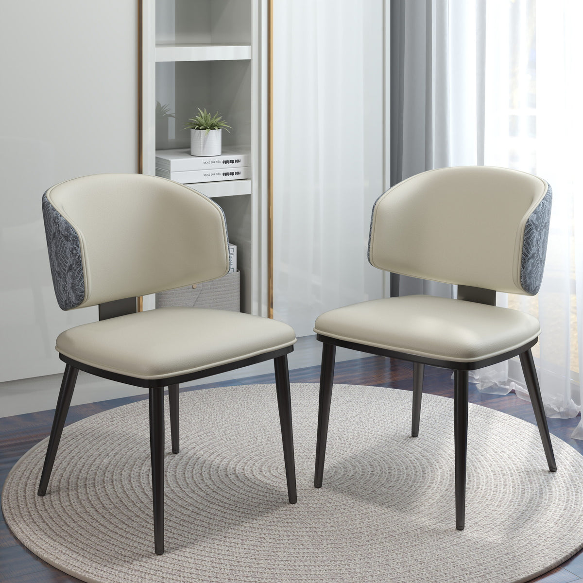 Minimalist Luxury Home Dining Lounge Chair Set of 2