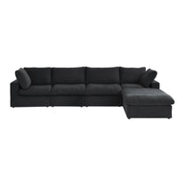 Sky Cloud Sectional Sofa | Modular Washable 160-Inch Linen L-Shaped Sectionals 5-Seaters