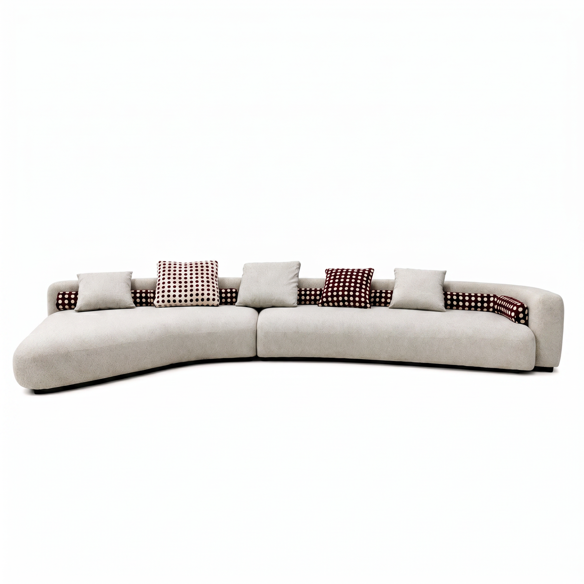 【LAS VEGAS MARKET EXHIBIT】Curved Modular Sectional Sofa, Linen Fabric Upholstered Chaise Lounge Sofa for Modern Living Room