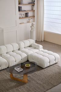 Modern Biscuit Sectional Sofa 3-Seater with Chaise