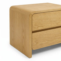 【LAS VEGAS MARKET EXHIBIT Curved Log Nightstand】All-rounded solid log bedside table exhibited at Las Vegas Furniture Fair, soft continuous curved silhouette delivers pure natural log minimalist bedroom storage aesthetic.
