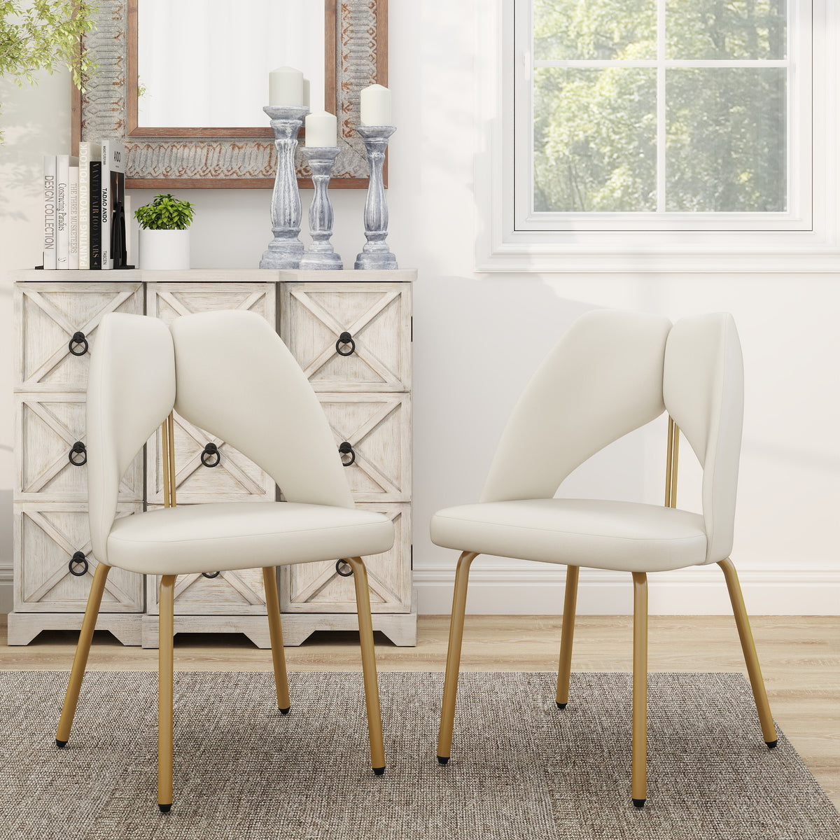 Light Luxury Design Aesthetics Dining Chairs Set of 2