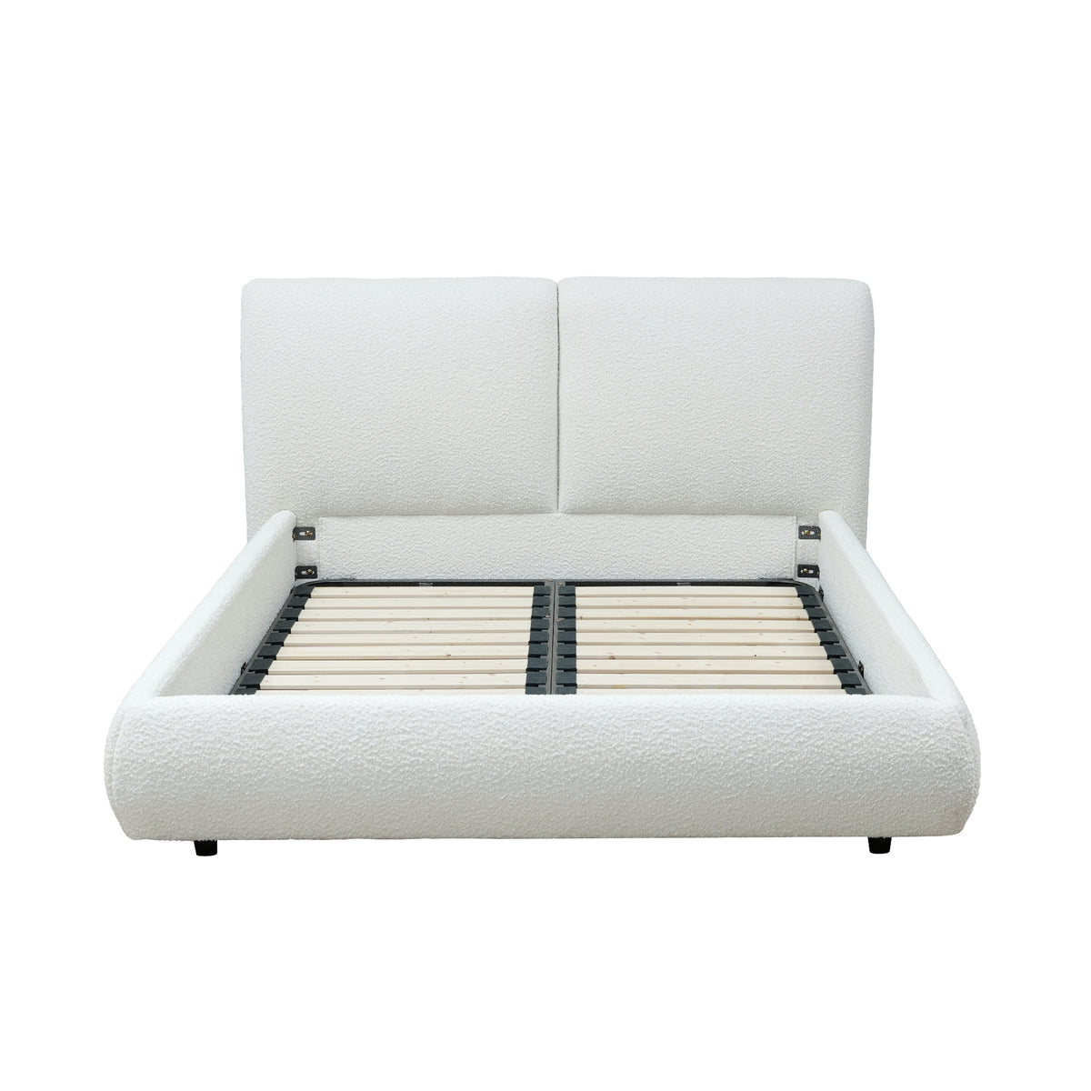 Bouclé Upholstered Platform Bed (Queen & King Size)